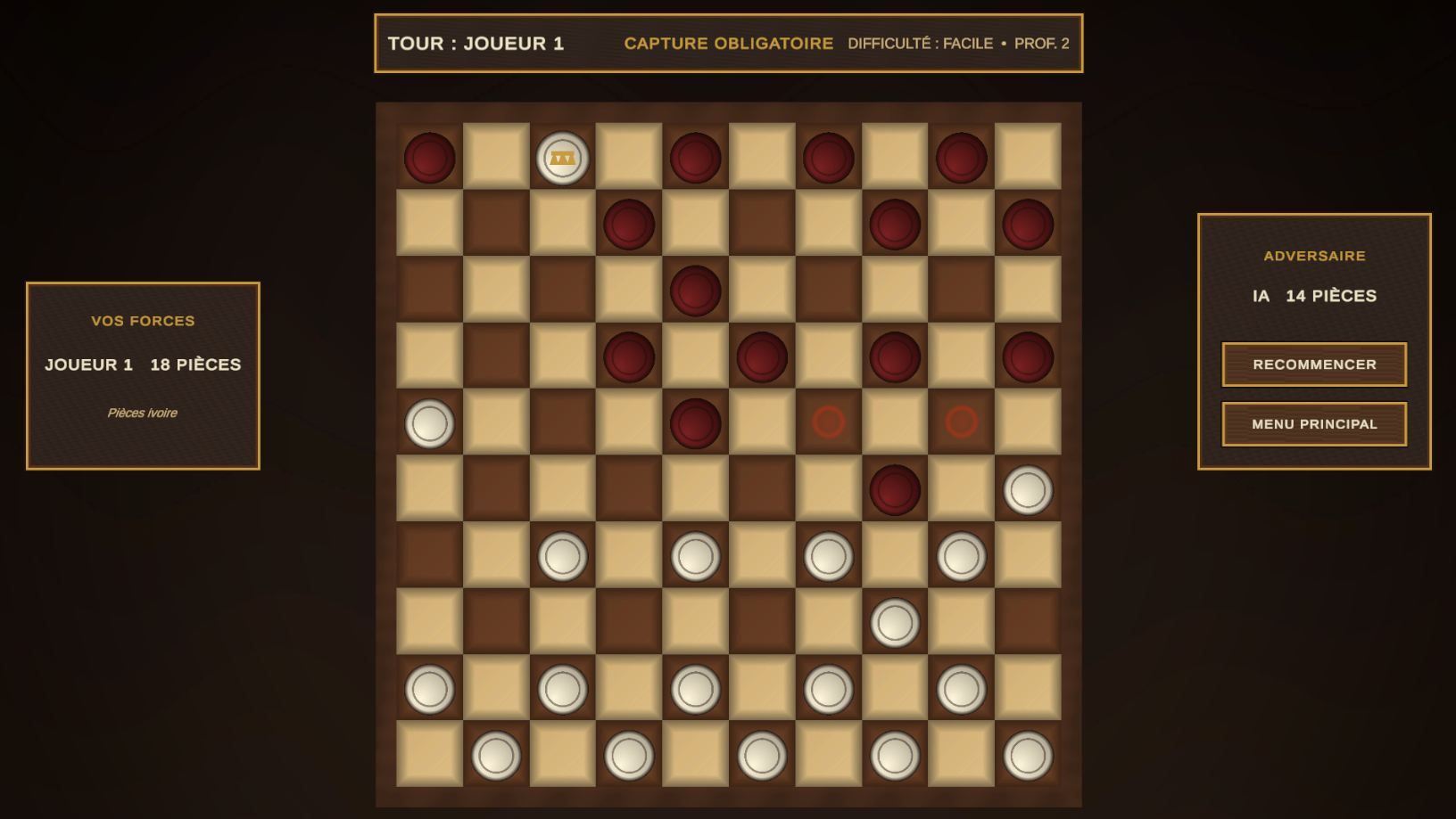 Capture d'écran 1 du jeu Dames