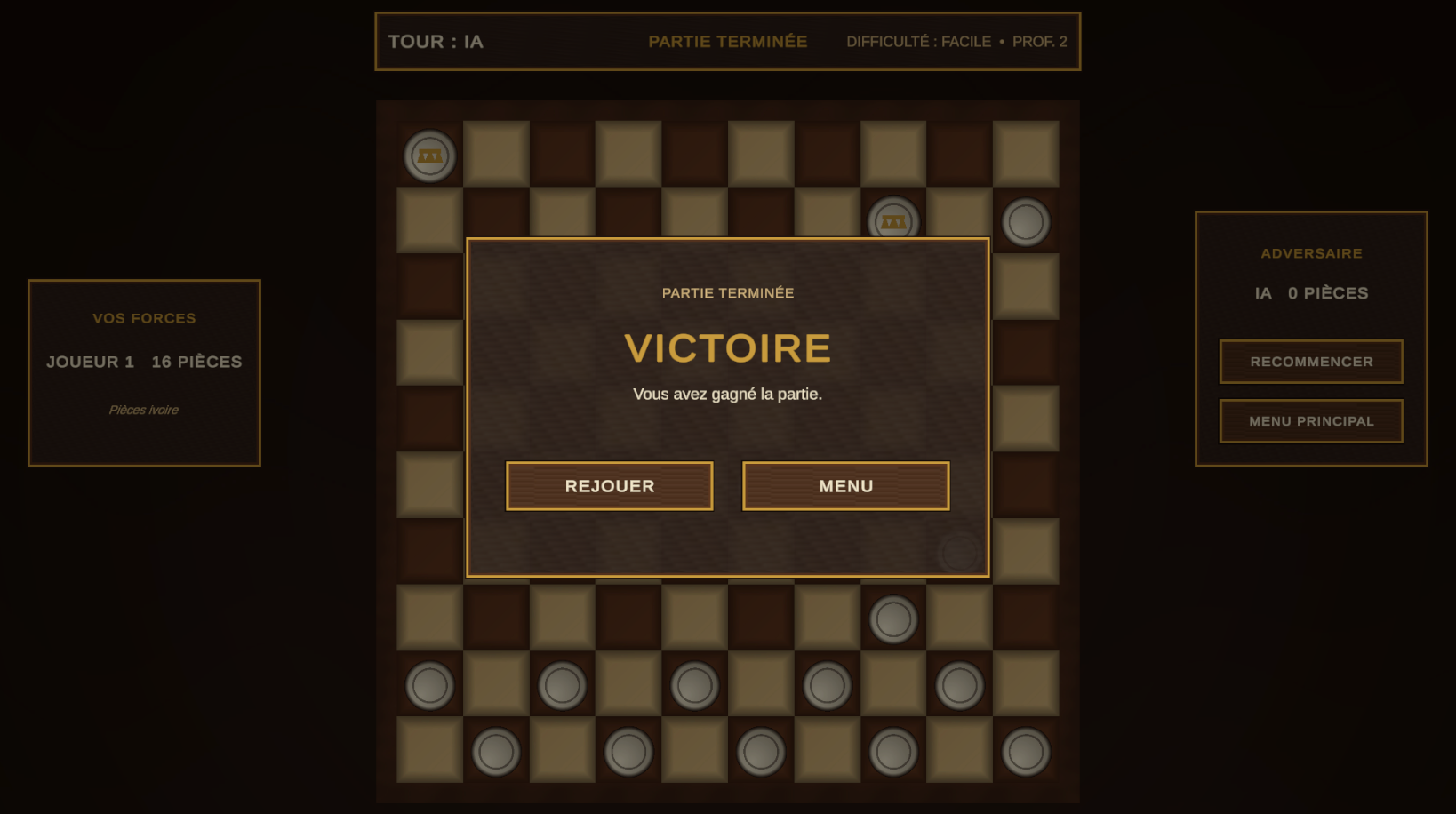 Capture d'écran 2 du jeu Dames