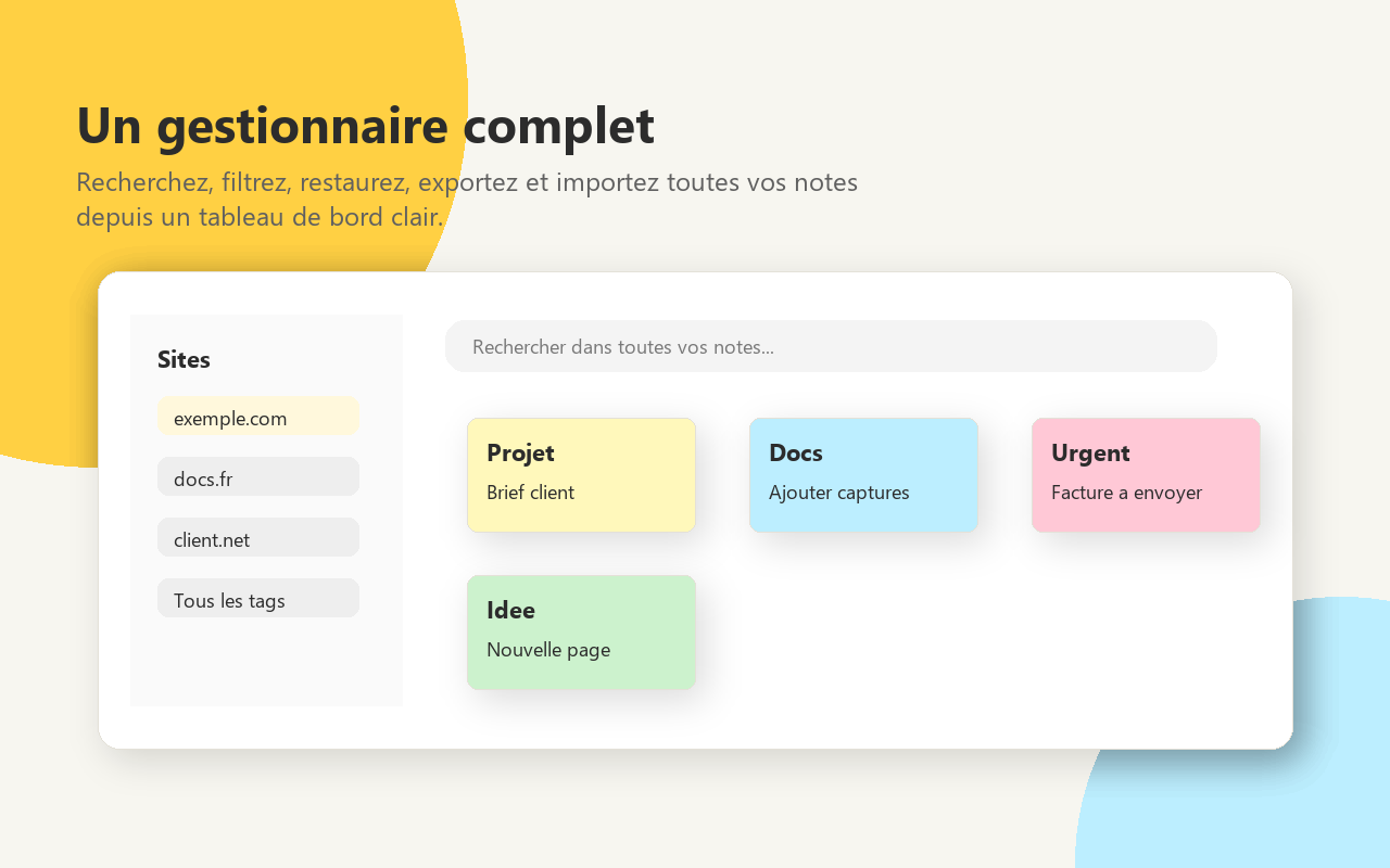 Gestionnaire de notes
